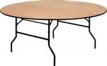 60 in. Round Wooden Table
